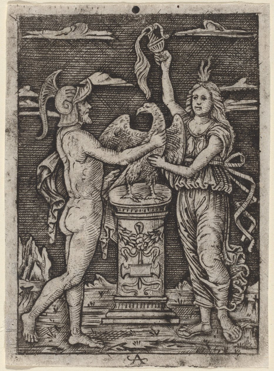 Innvielse av en ørn av after Peregrino da Cesena