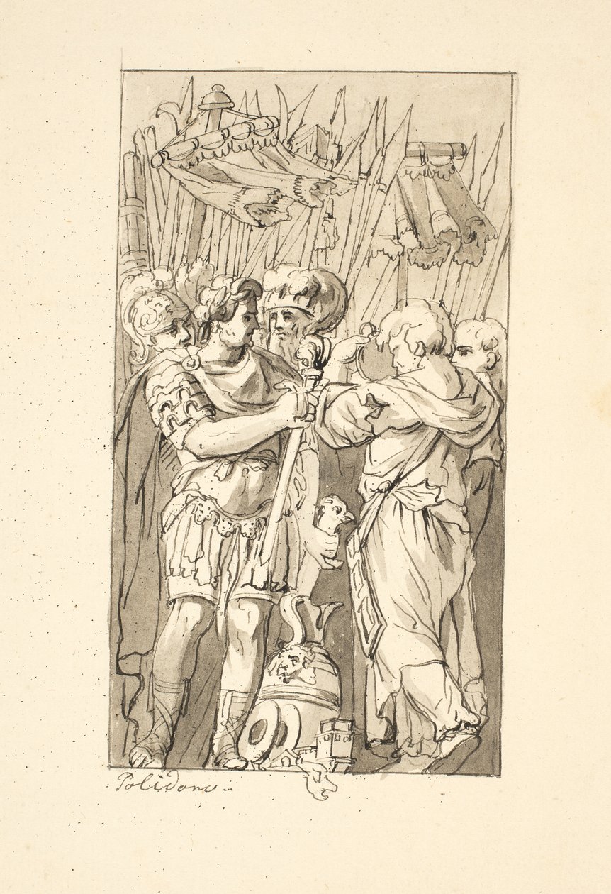 Scene fra romersk historie av after Polidoro da Caravaggio