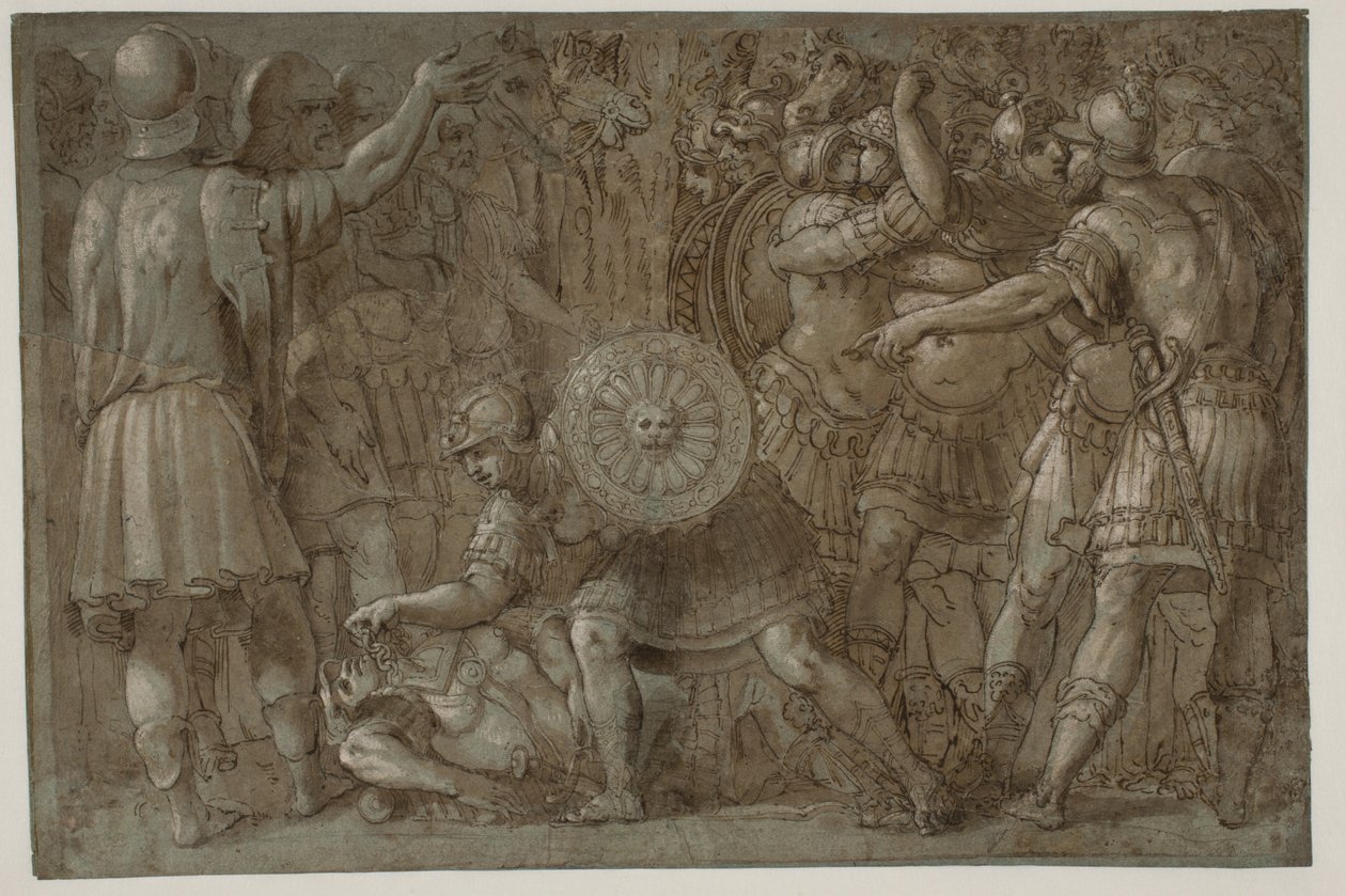 Scene fra romersk historie av after Polidoro da Caravaggio