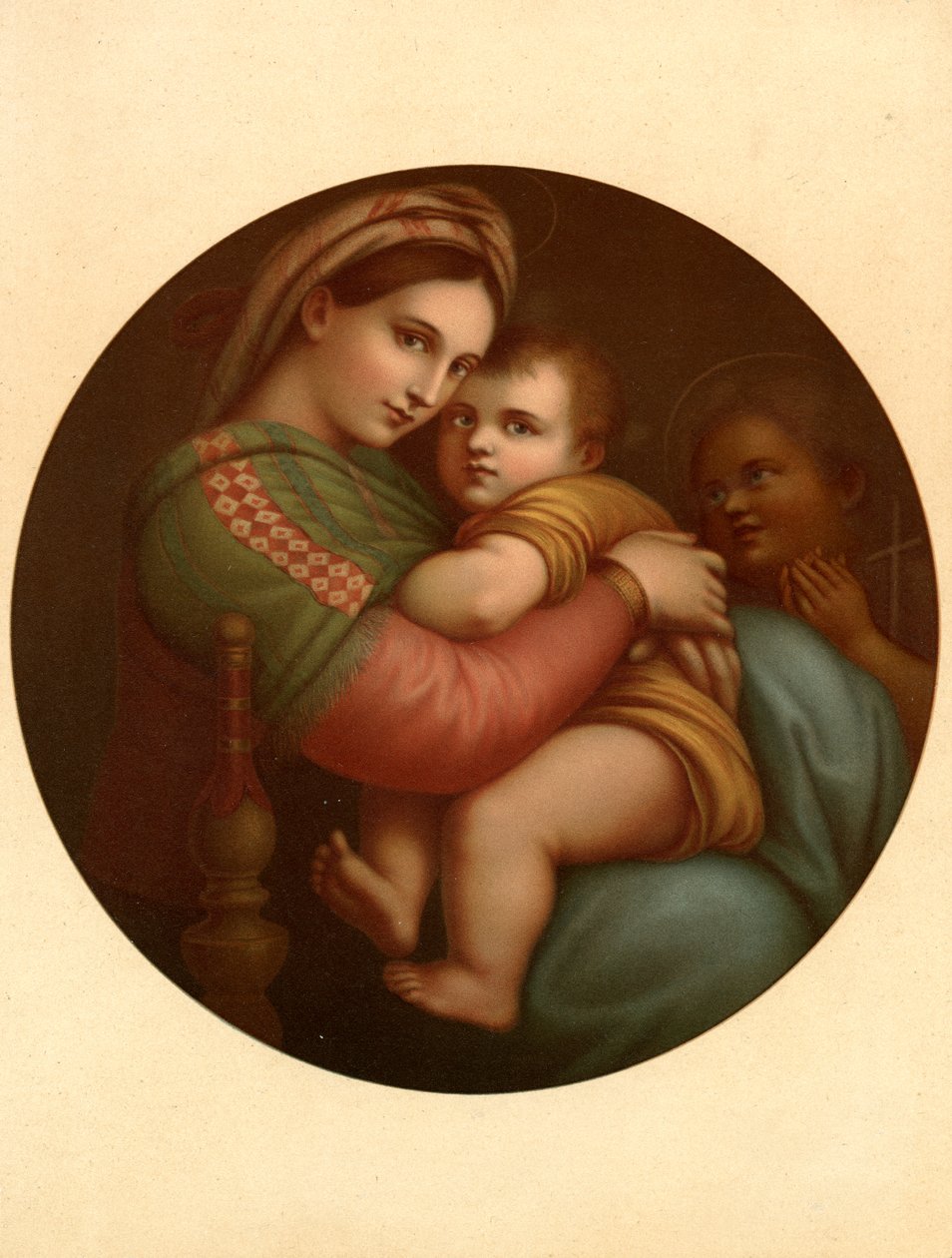 Madonna av stolen av after Raphael