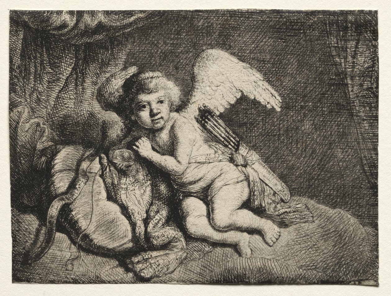 Amor hviler av after Rembrandt van Rijn
