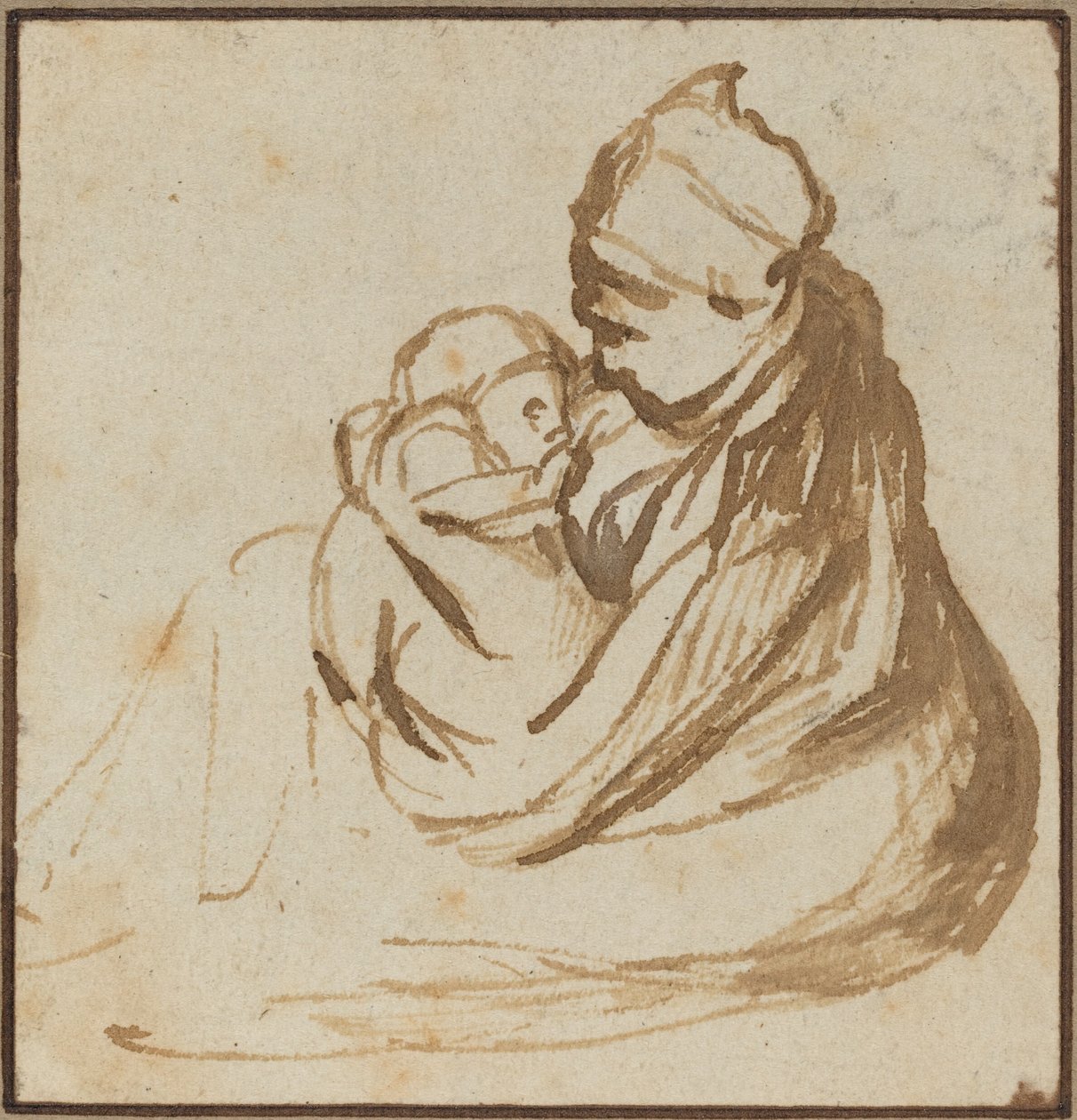 Mor og barn av after Rembrandt van Rijn