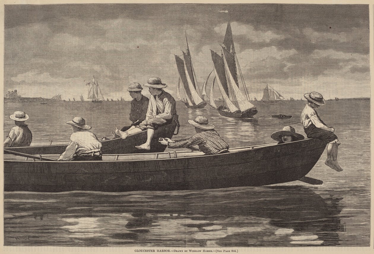 Gloucester havn av after Winslow Homer