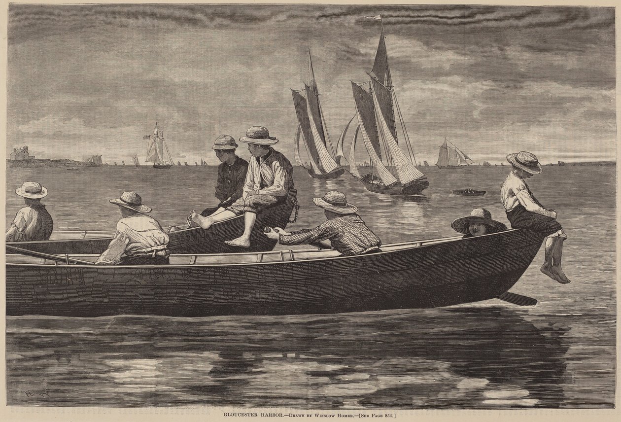 Gloucester havn av after Winslow Homer