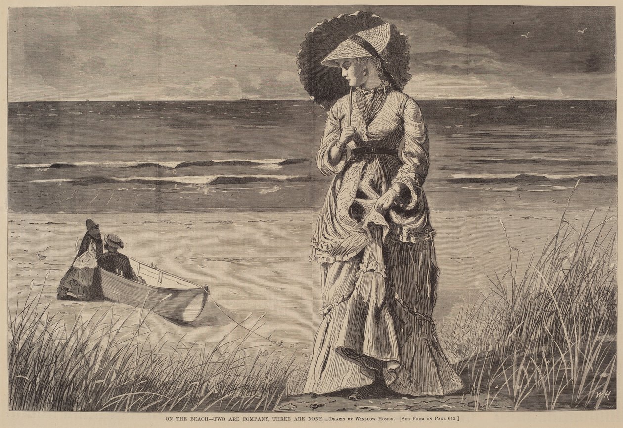 On the Beach - To er selskap, tre er ingen av Winslow Homer