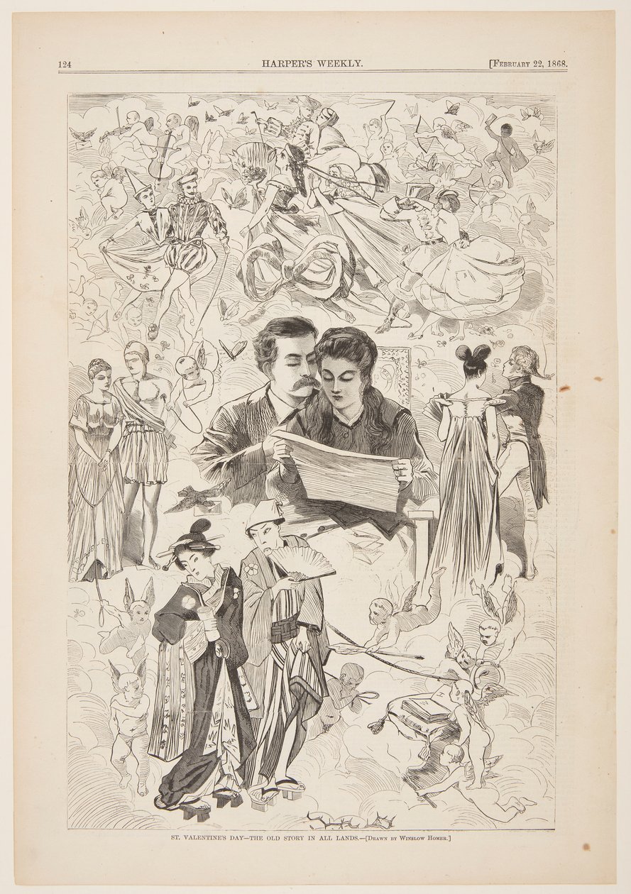 St. Valentinsdag – Den gamle historien i alle land av after Winslow Homer