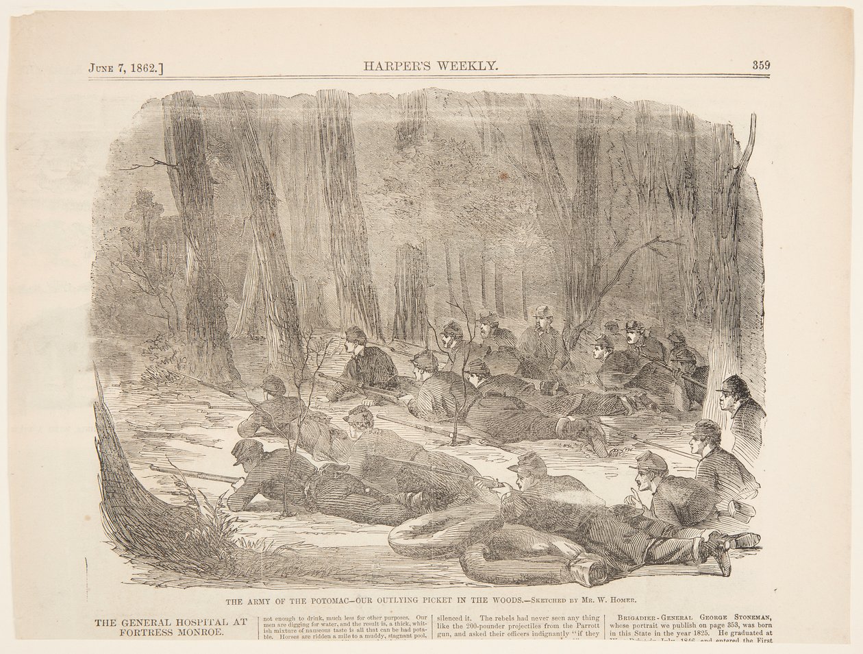 The Army of the Potomac – Vår ytre streiket i skogen av Winslow Homer