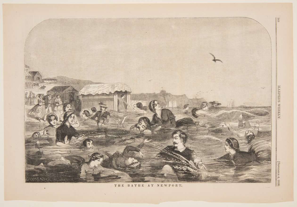 The Bathe i Newport av after Winslow Homer