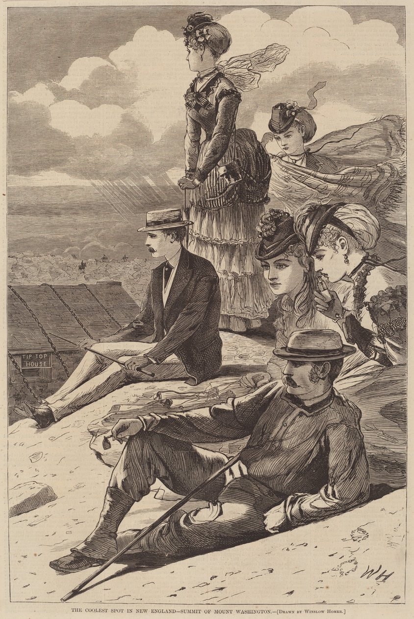 Det kuleste stedet i New England - Summit of Mount Washington av after Winslow Homer