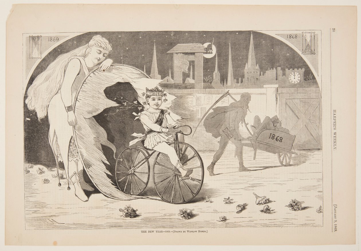 Det nye året - 1869 av after Winslow Homer