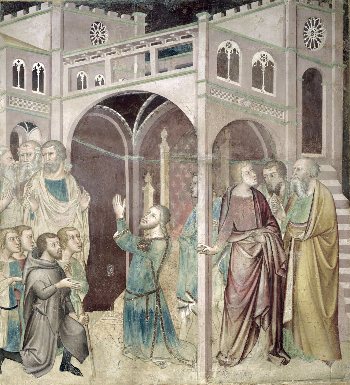Job Thanking God, 1356-67 av also Manfredi de Battilori Bartolo di Fredi
