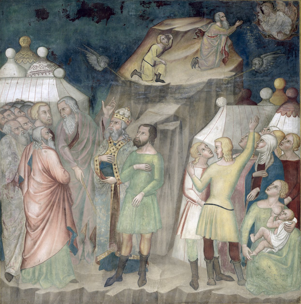 Moses på Sinai-fjellet, 1356-67 av also Manfredi de Battilori Bartolo di Fredi