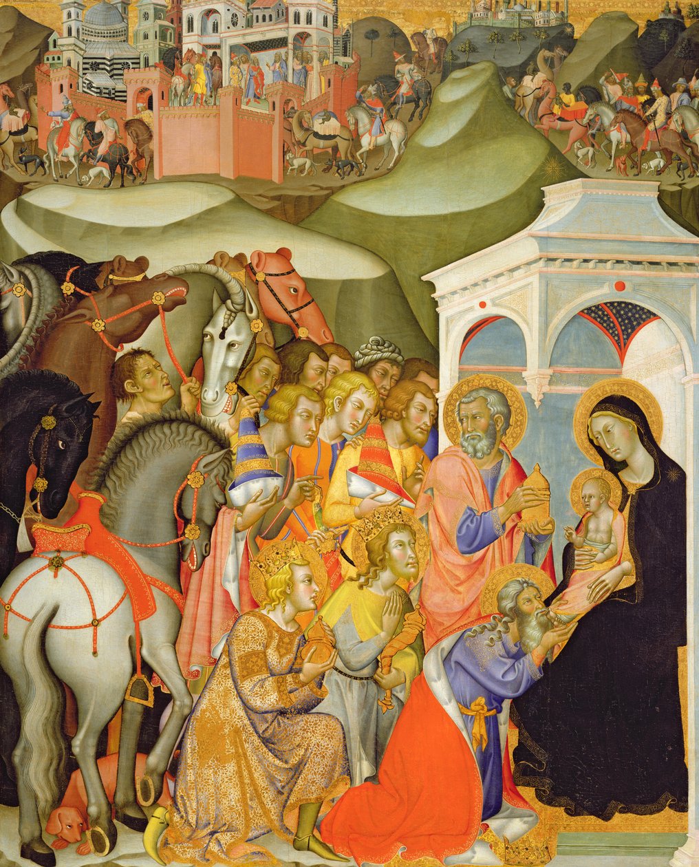The Adoration of the Magi, ca. 1380 av also Manfredi de Battilori Bartolo di Fredi