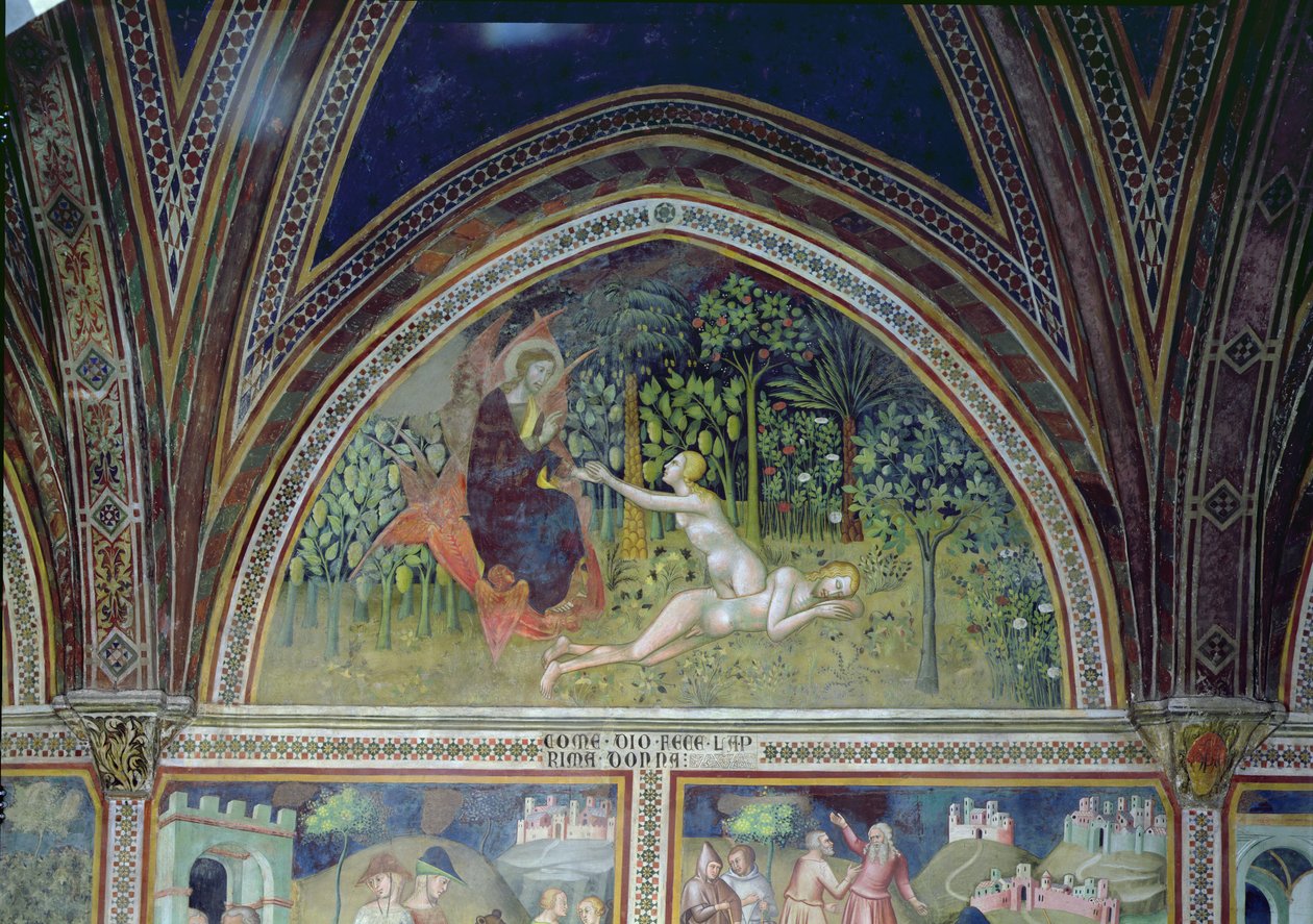 The Creation of Eva, 1356-67 av also Manfredi de Battilori Bartolo di Fredi