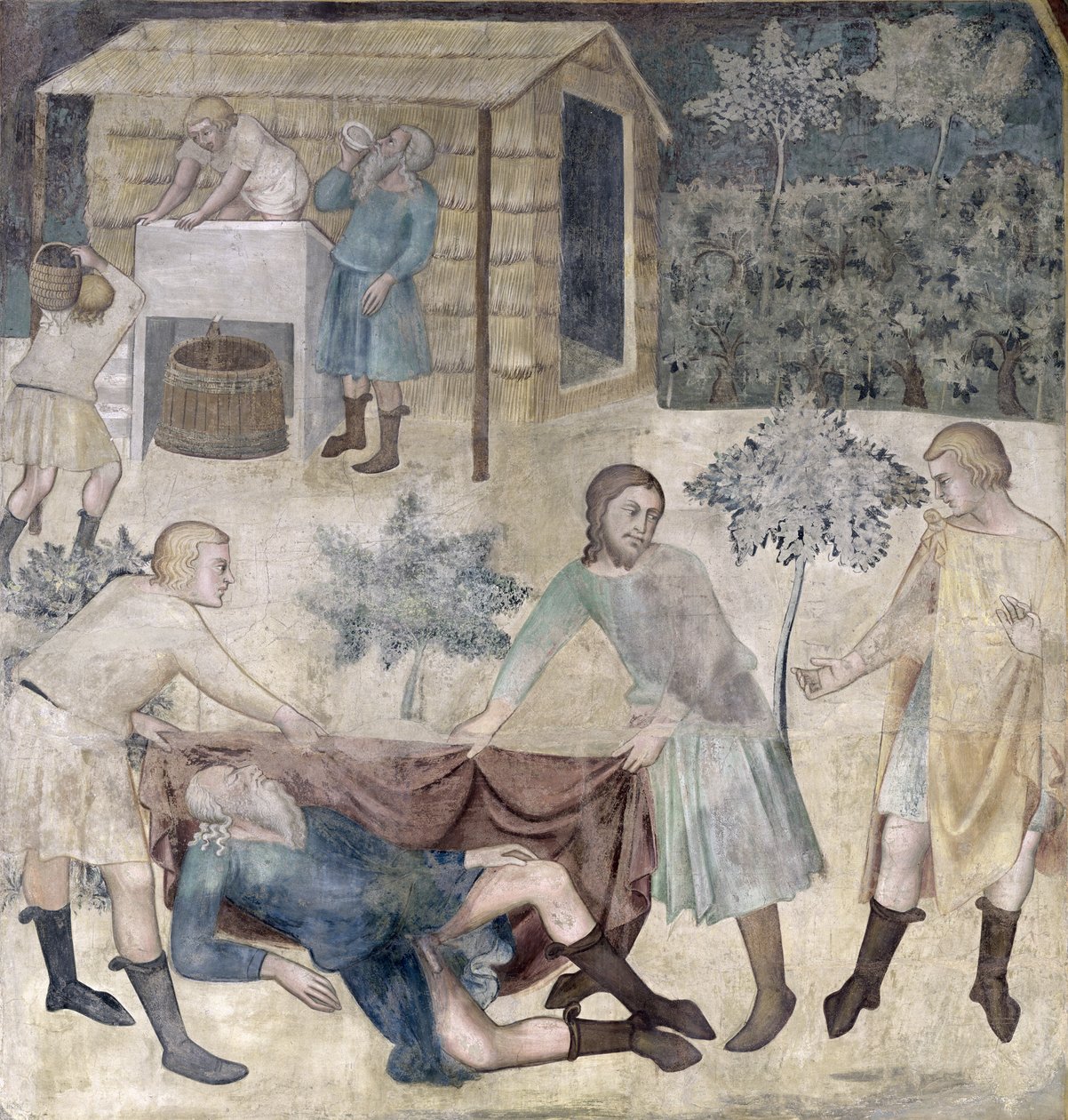 The Drunkenness of Noah, 1356-67 av also Manfredi de Battilori Bartolo di Fredi