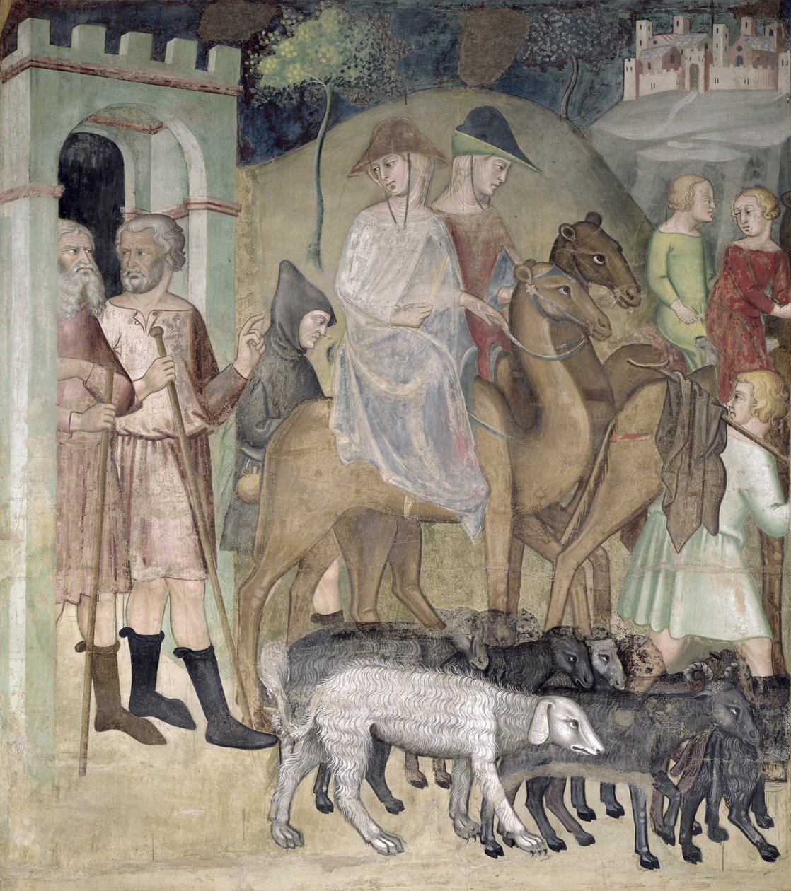 The Journey of Abraham and Lot, 1356-67 av also Manfredi de Battilori Bartolo di Fredi