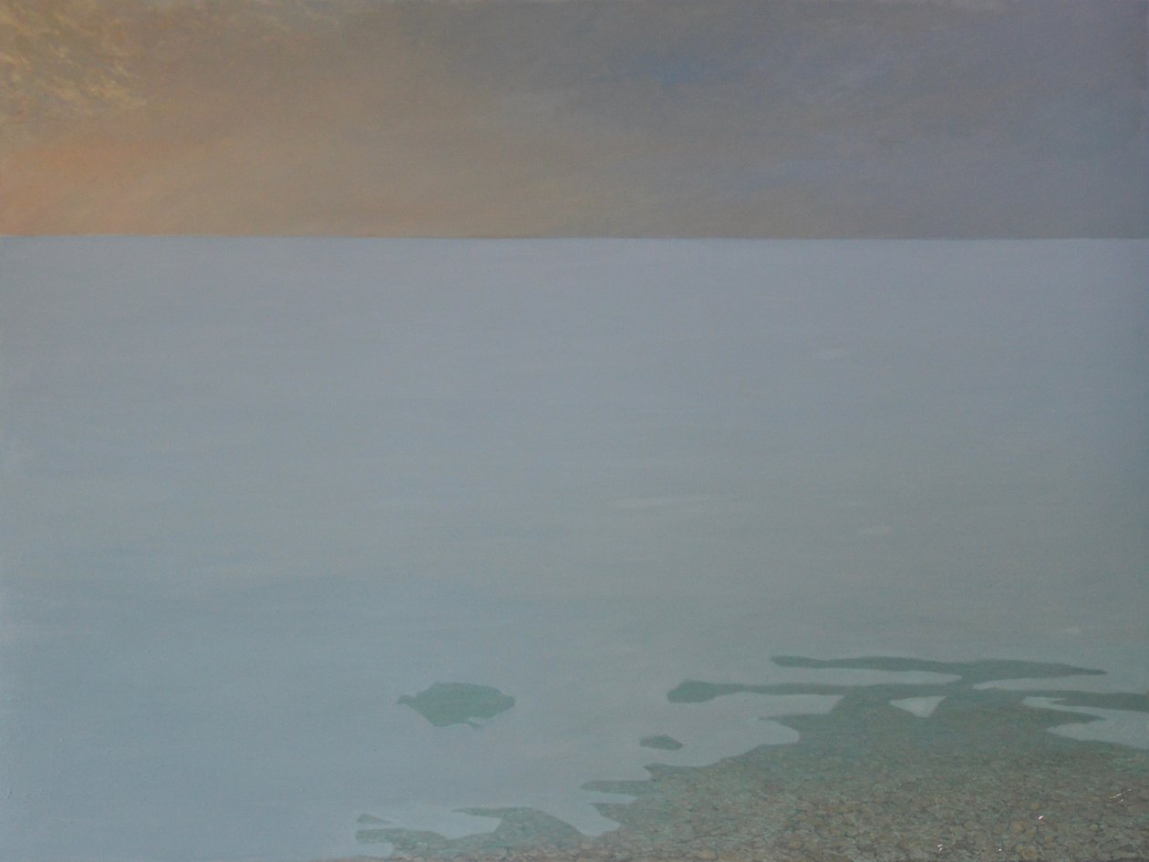 Det er så mye mer, 2019, olje og bladgull på panelet av angus hampel