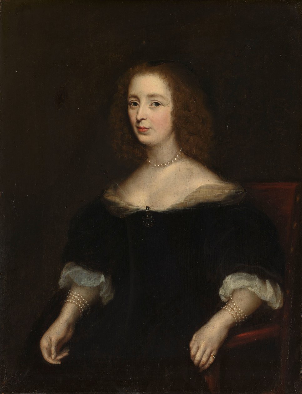 Portrett av Anna van den Corput (1599-1645). Kona til Jacob de Witt av anonymous (copy after)