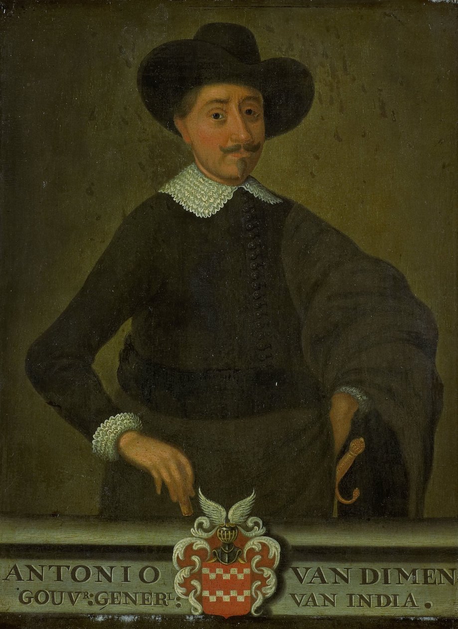 Portrett av Antonio van Diemen, generalguvernør i Nederlandsk Øst-India av anonymous (copy after)