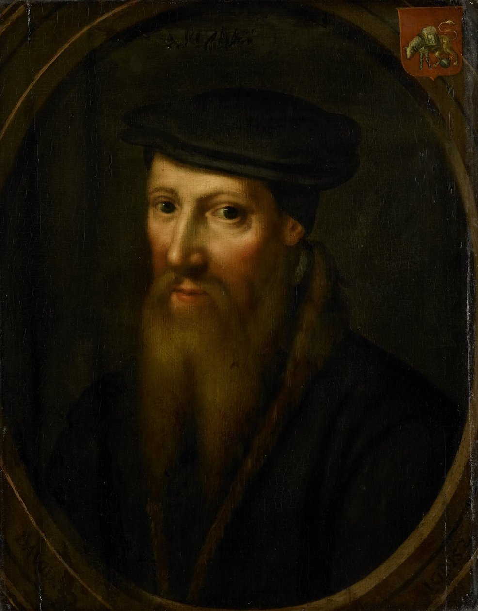 Portrett av David Jorisz, glassmaler i Delft, fanatisk anabaptist, etter 1544 i Basel av anonymous (copy after)