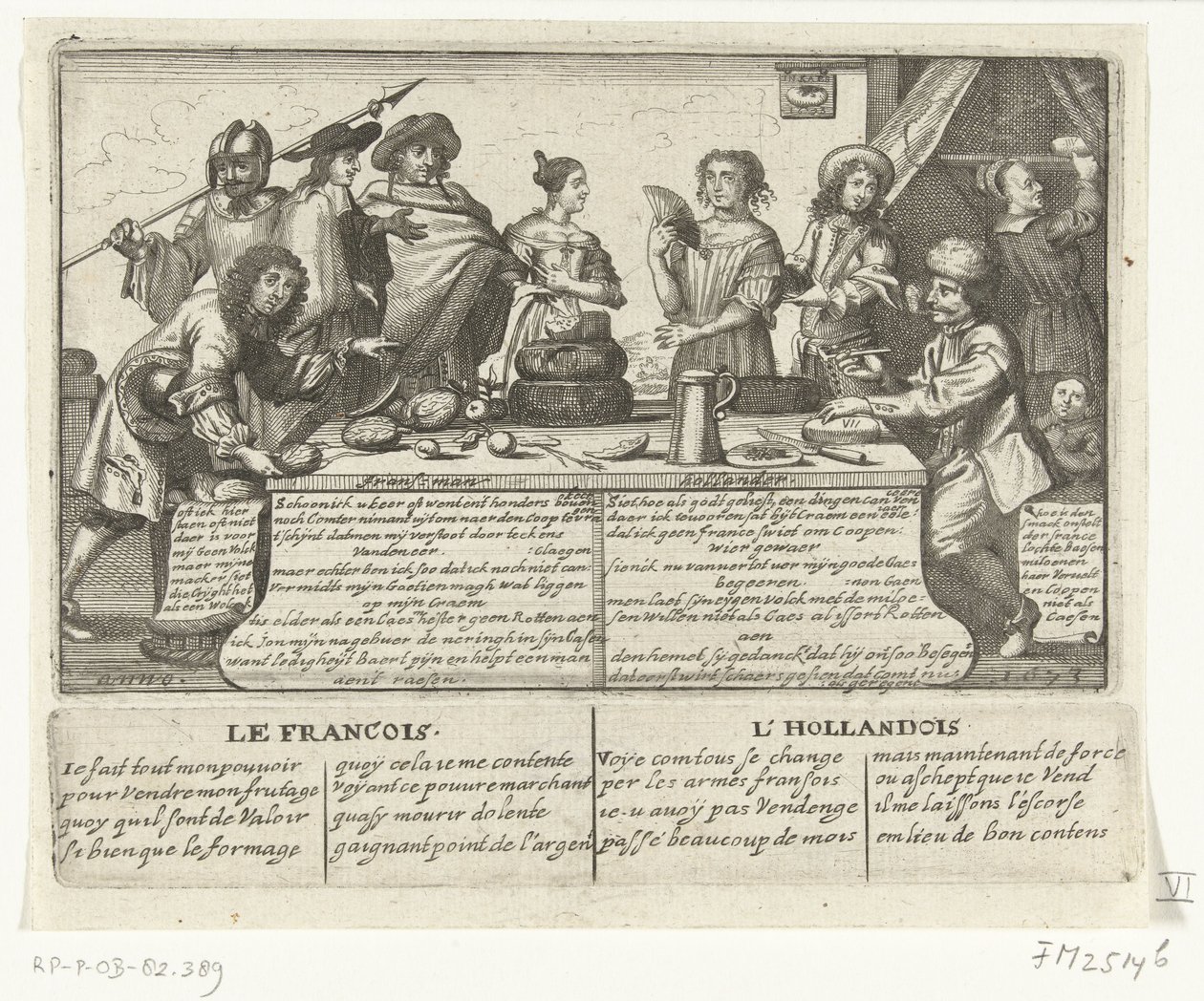 Franskmannen og nederlenderen, 1673 Franschman Hollander / Le Francois L