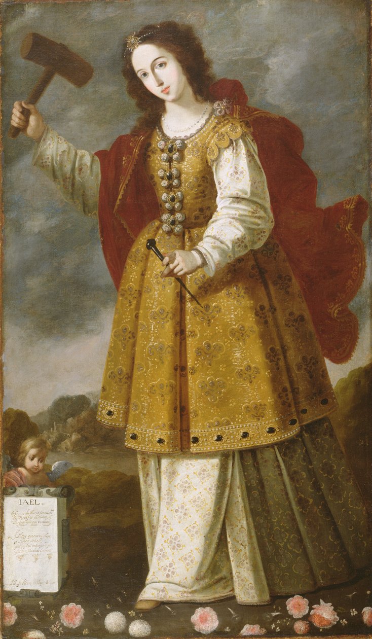 Jael, ca. 1650 (olje på lerret) av attr. to Bernab de Ayala