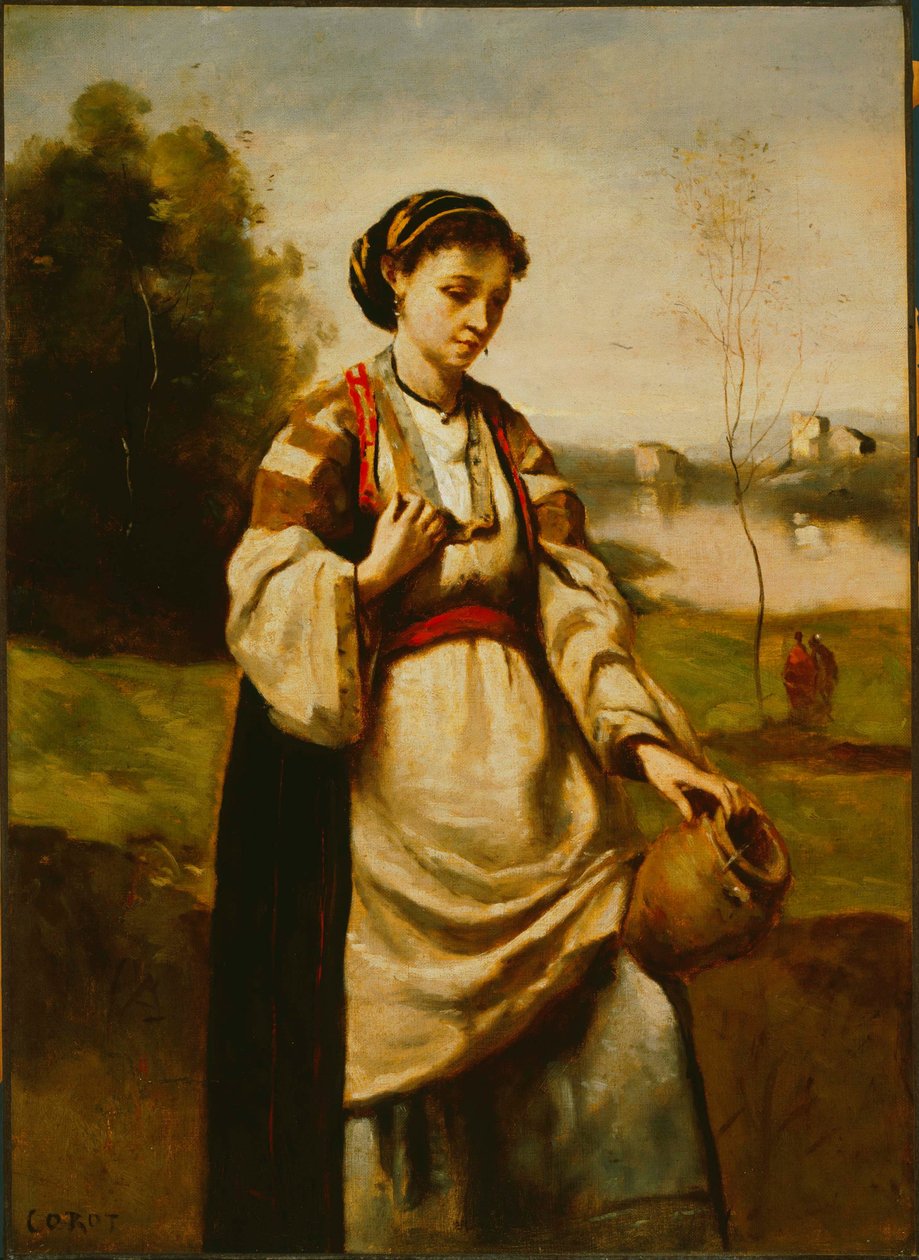 Kvinne med vannkrukke av Jean Baptiste Camille Corot