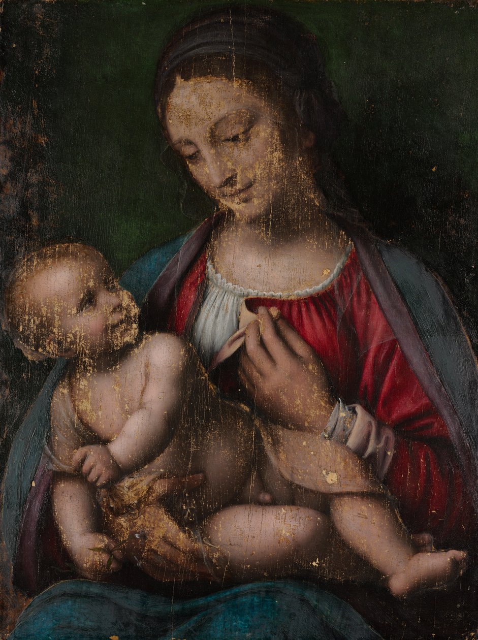 Jomfru og barn av attributed to Bernardino Luini