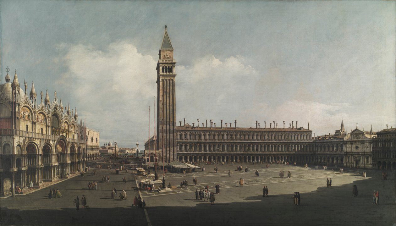 Piazza San Marco, Venezia av attributed to Bernardo Bellotto