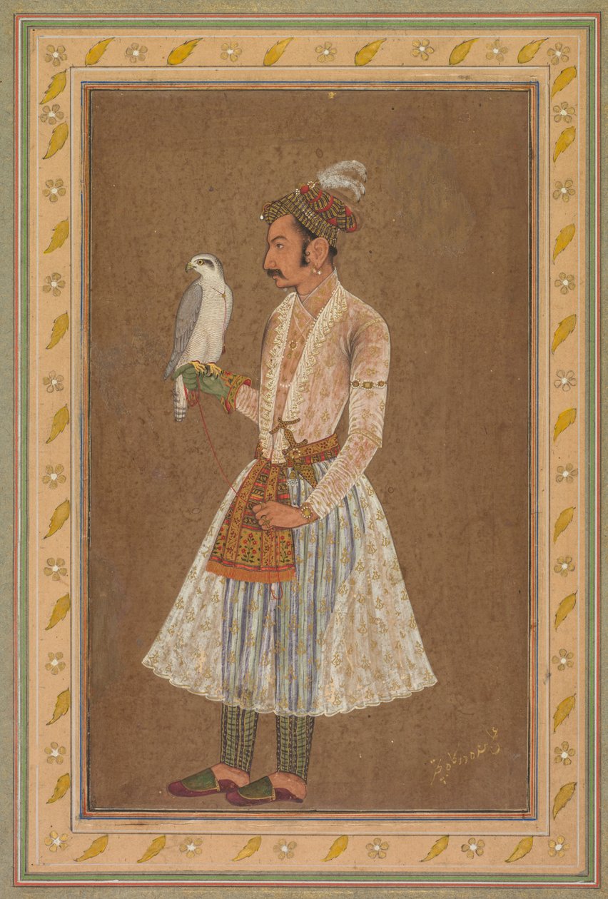 Portrett av Raja Jagat Singh av Nurpur (regjerte 1618-46) av attributed to Bichitr