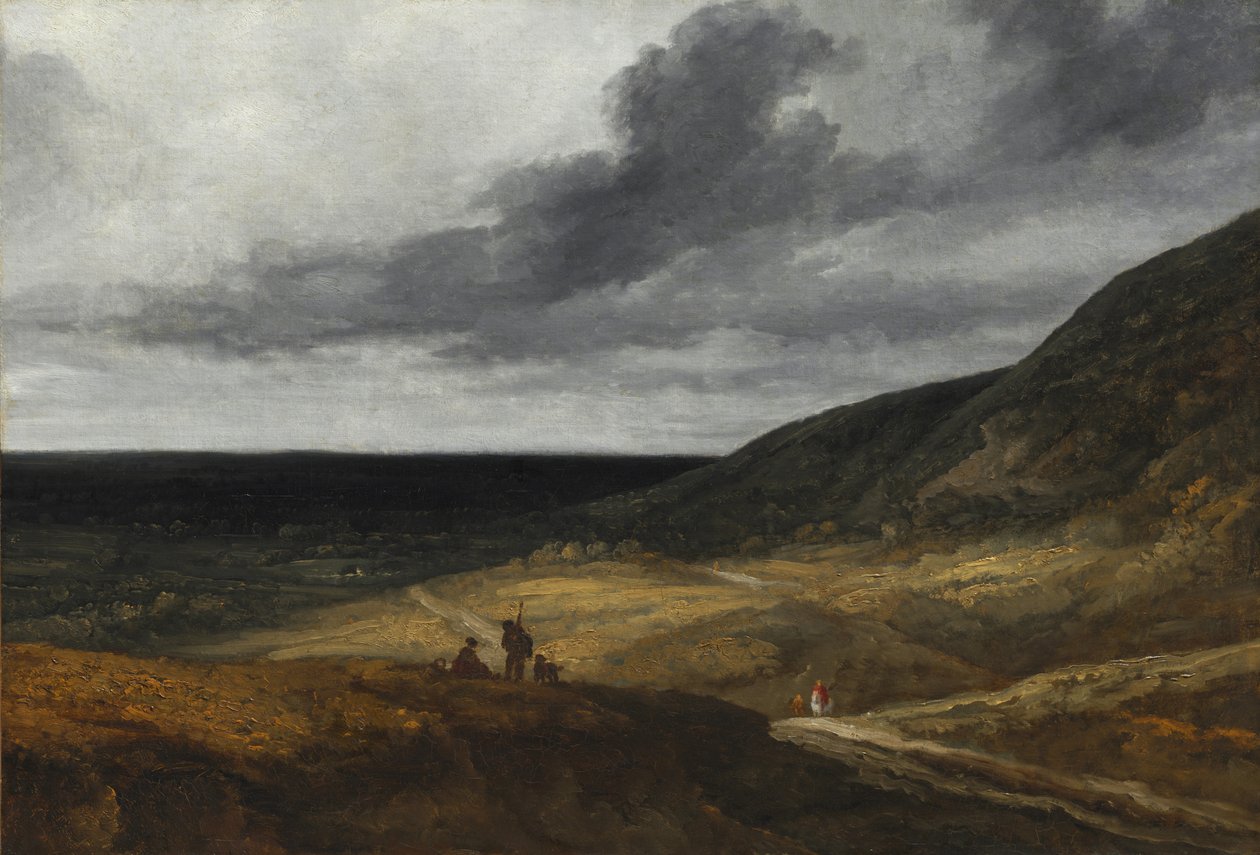 Landskap nær Paris av attributed to Georges Michel