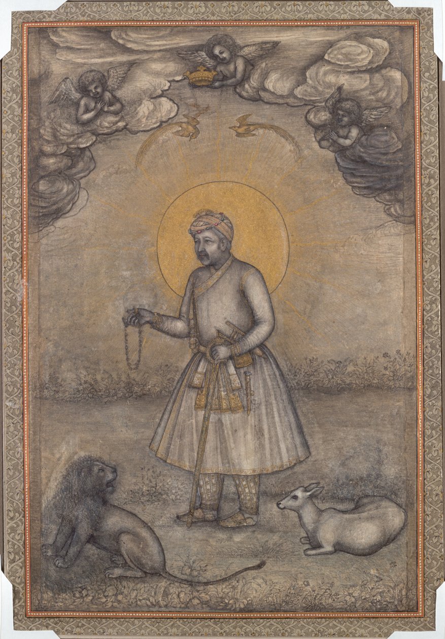 Portrett av den gamle Akbar av attributed to Govardhan