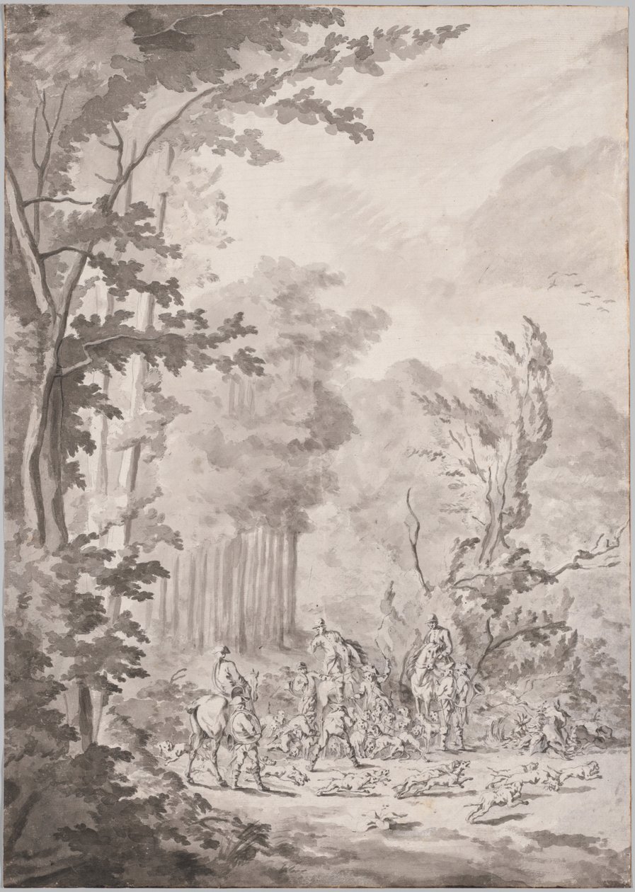 En jaktfest på Marly av attributed to Jean Baptiste Martin, Le Vieux