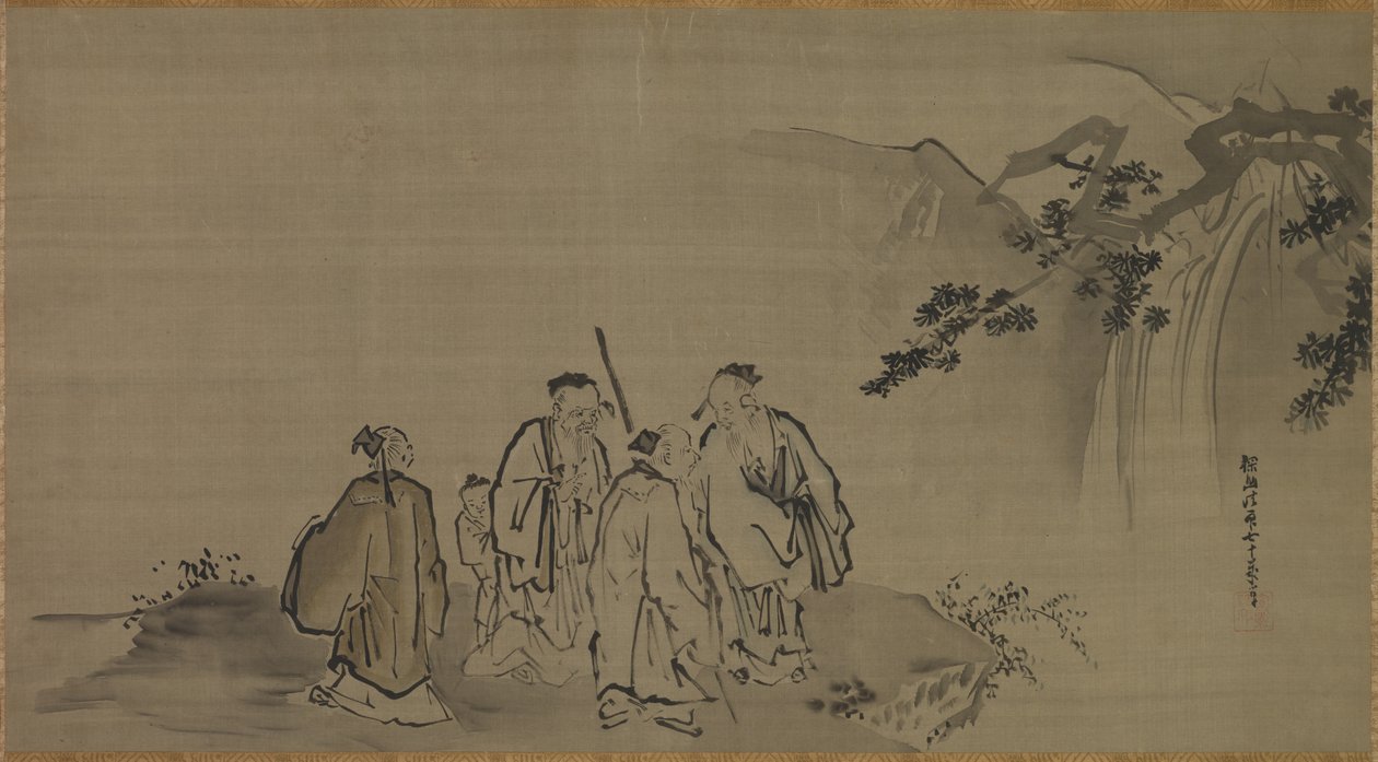 kinesiske vismenn av attributed to Kano Tan’yū