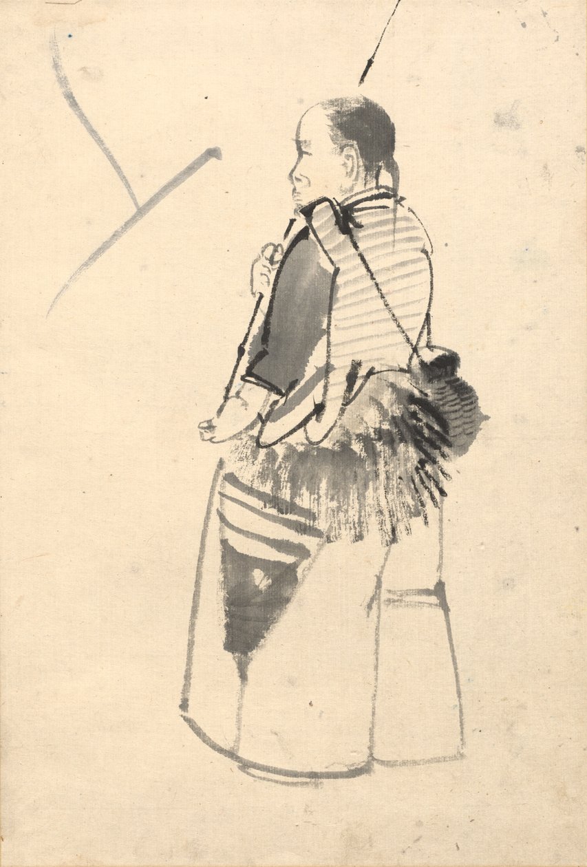 Danser i fiskerkostyme av attributed to Kono Bairei