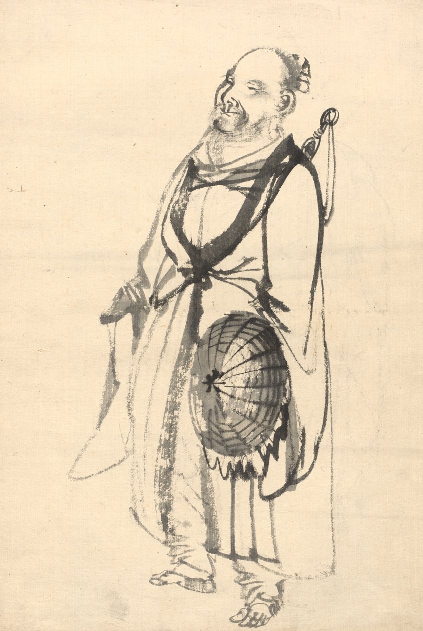 Den vandrende eremitten av attributed to Kono Bairei