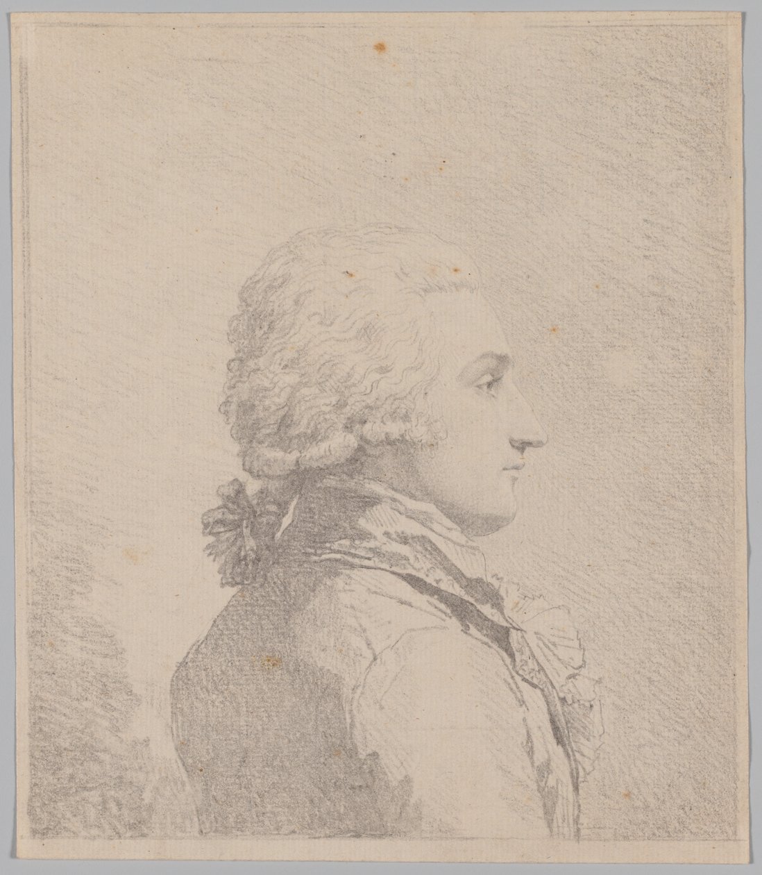 Profilportrett av en mann av attributed to Louis Rolland Trinquesse