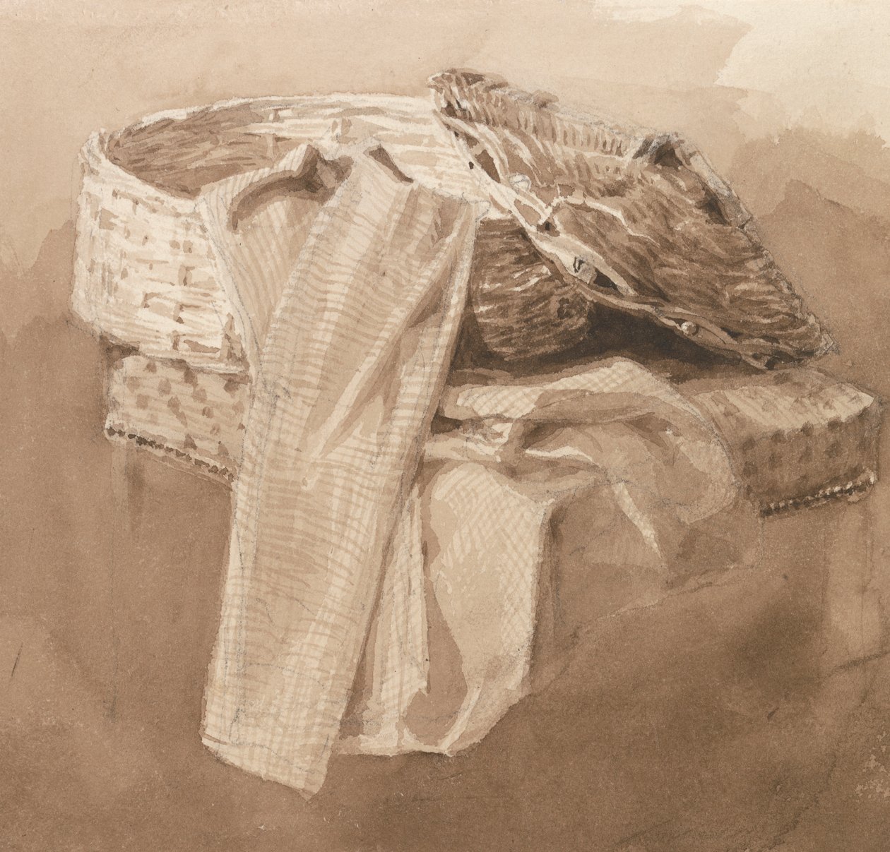 Stilleben: Basket av attributed to Peter DeWint