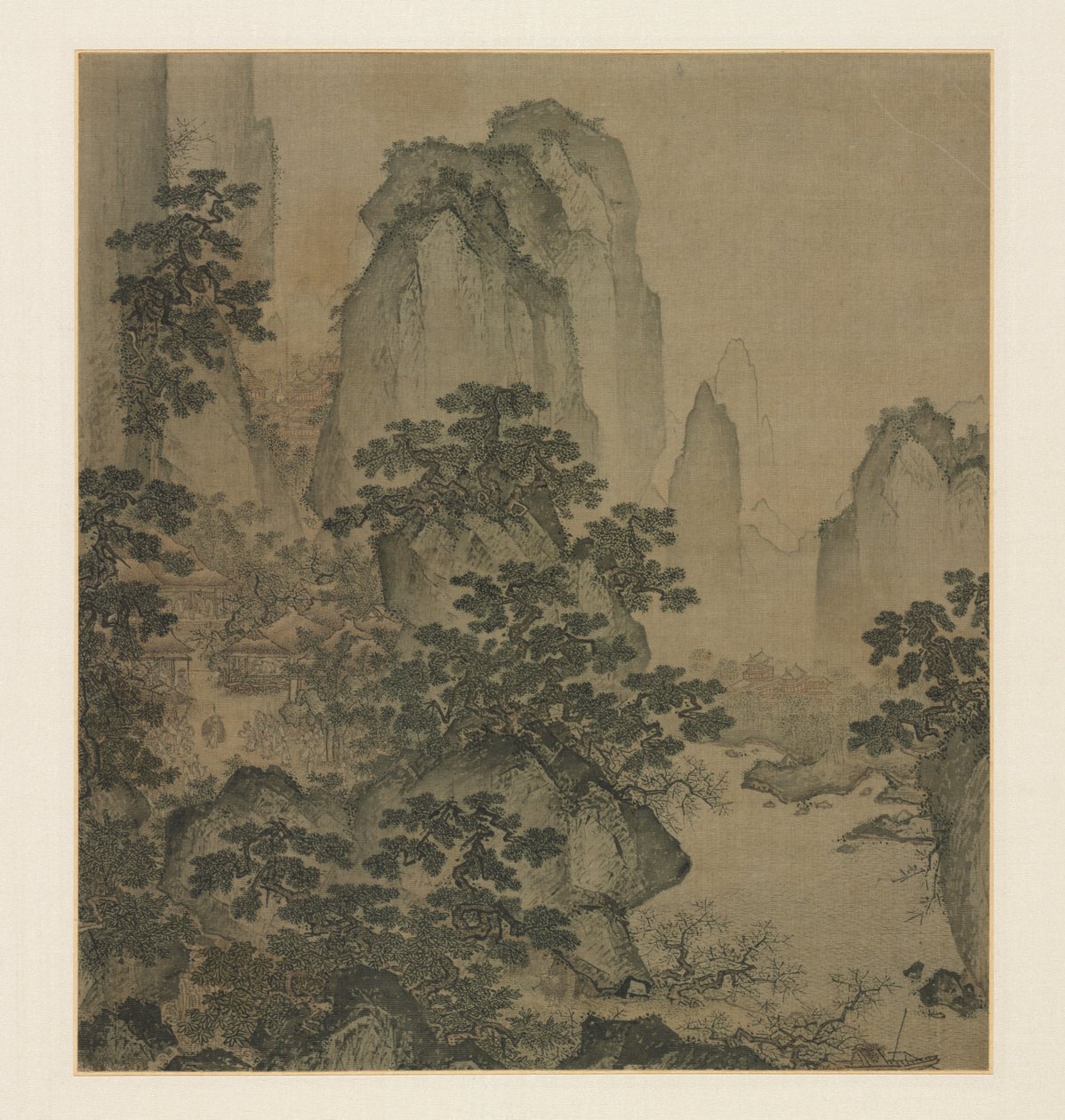 Tilfluktsstedet for fersken-blomstrende våren av attributed to Shi Rui
