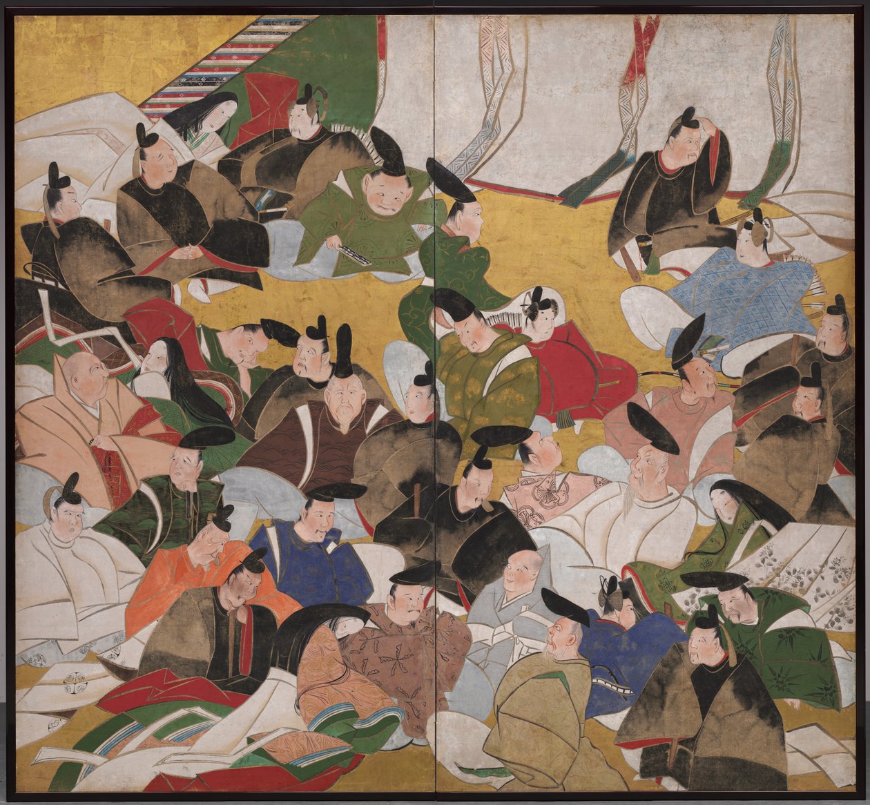 Trettiseks poetiske udødelige av attributed to Tatebayashi Kagei