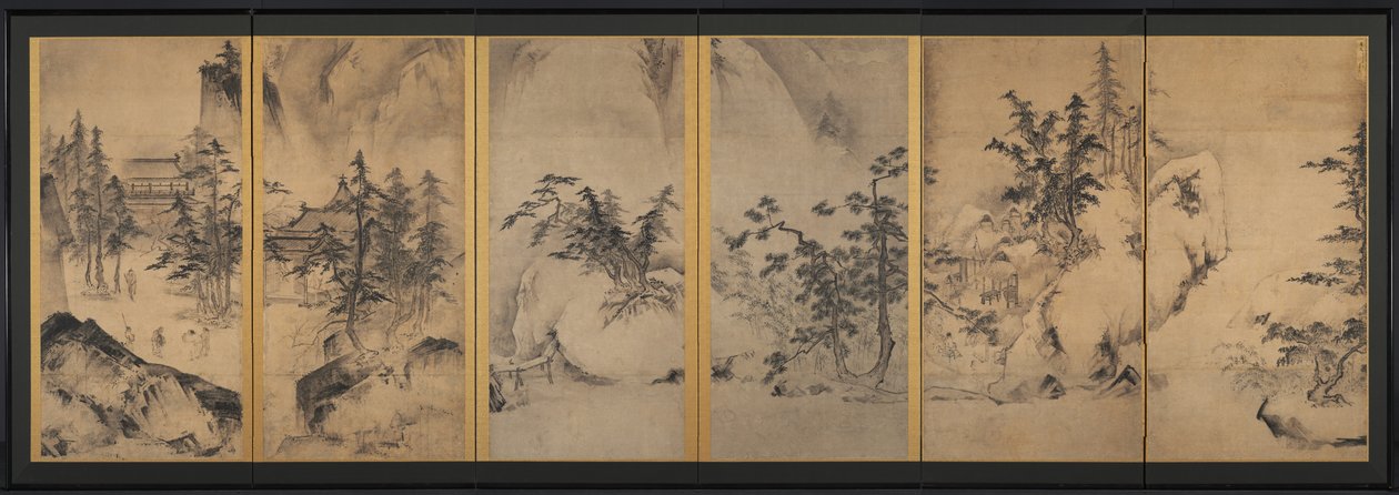Vinter- og vårlandskap av attributed to Tenshō Shūbun