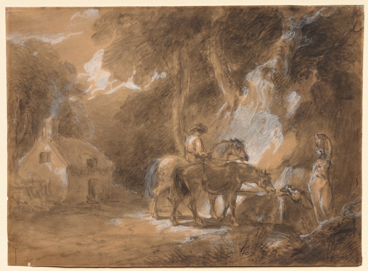 Stopp ved våren av attributed to Thomas Barker