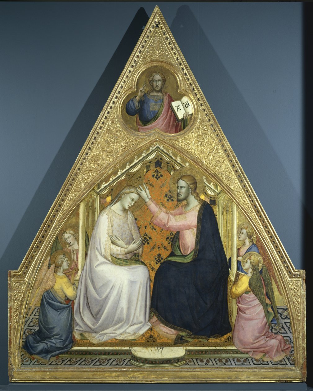 Jomfruens kroning (tempera og bladgull på panel) av c.1370 1425 Lorenzo Monaco