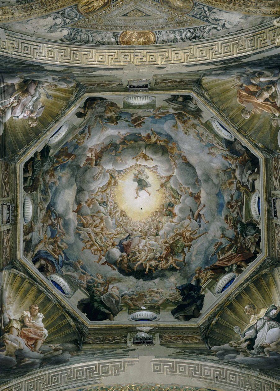 Jomfruens himmelfart, fra taket på kuppelen, 1526-30 av Antonio da Correggio