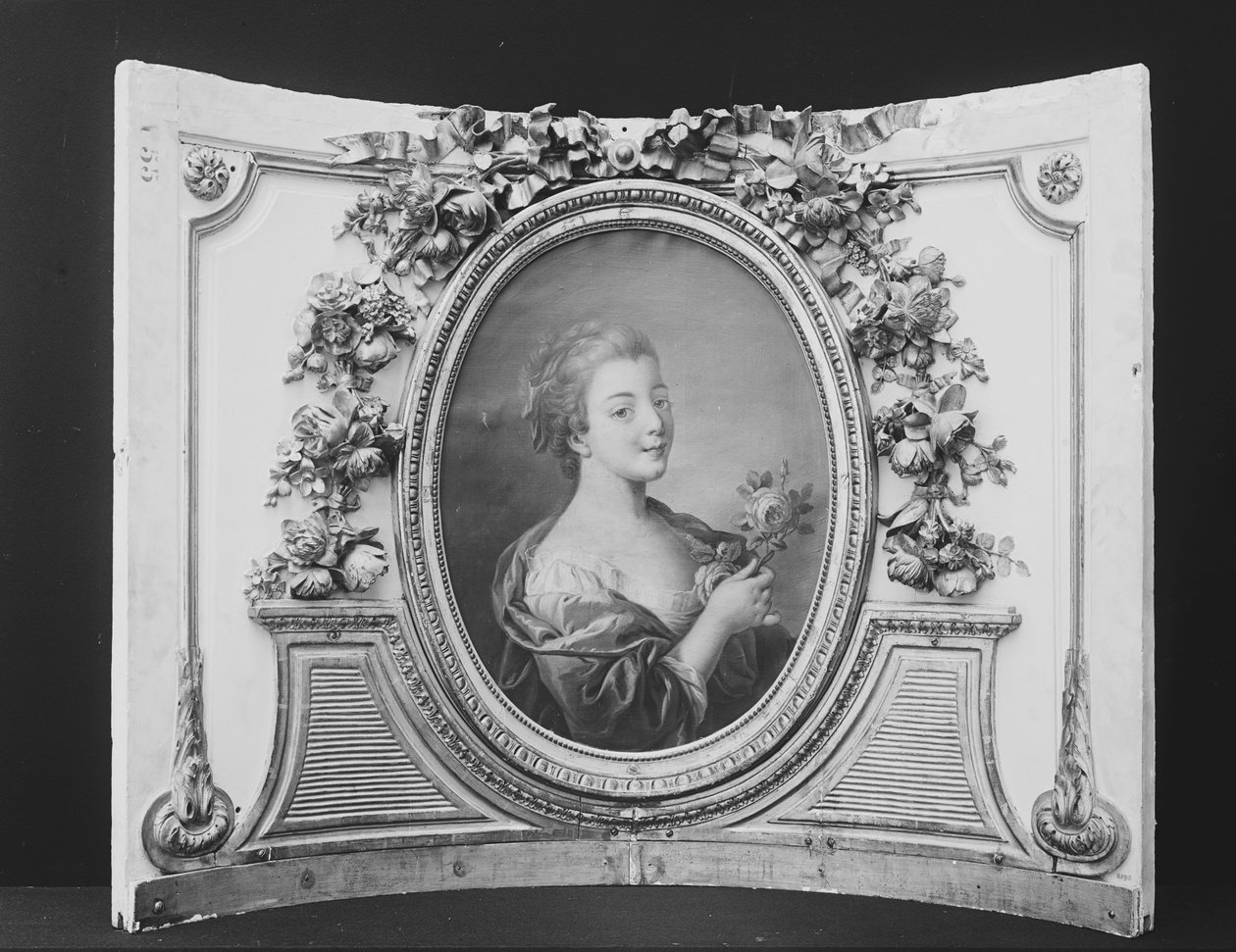 Kvinne med en rose en av et sett, 1770-90. av ca. 1775 . French Painter