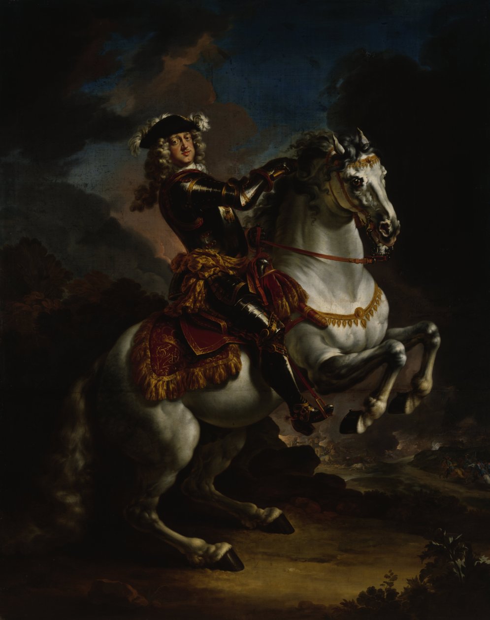 Kurfyrste Johann Wilhelm von Pfalz-Neuburg til hest av Jan Frans Douven