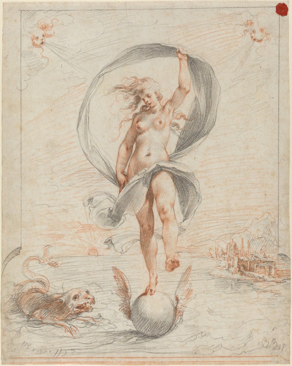 Allegorisk figur av called Cavaliere d
