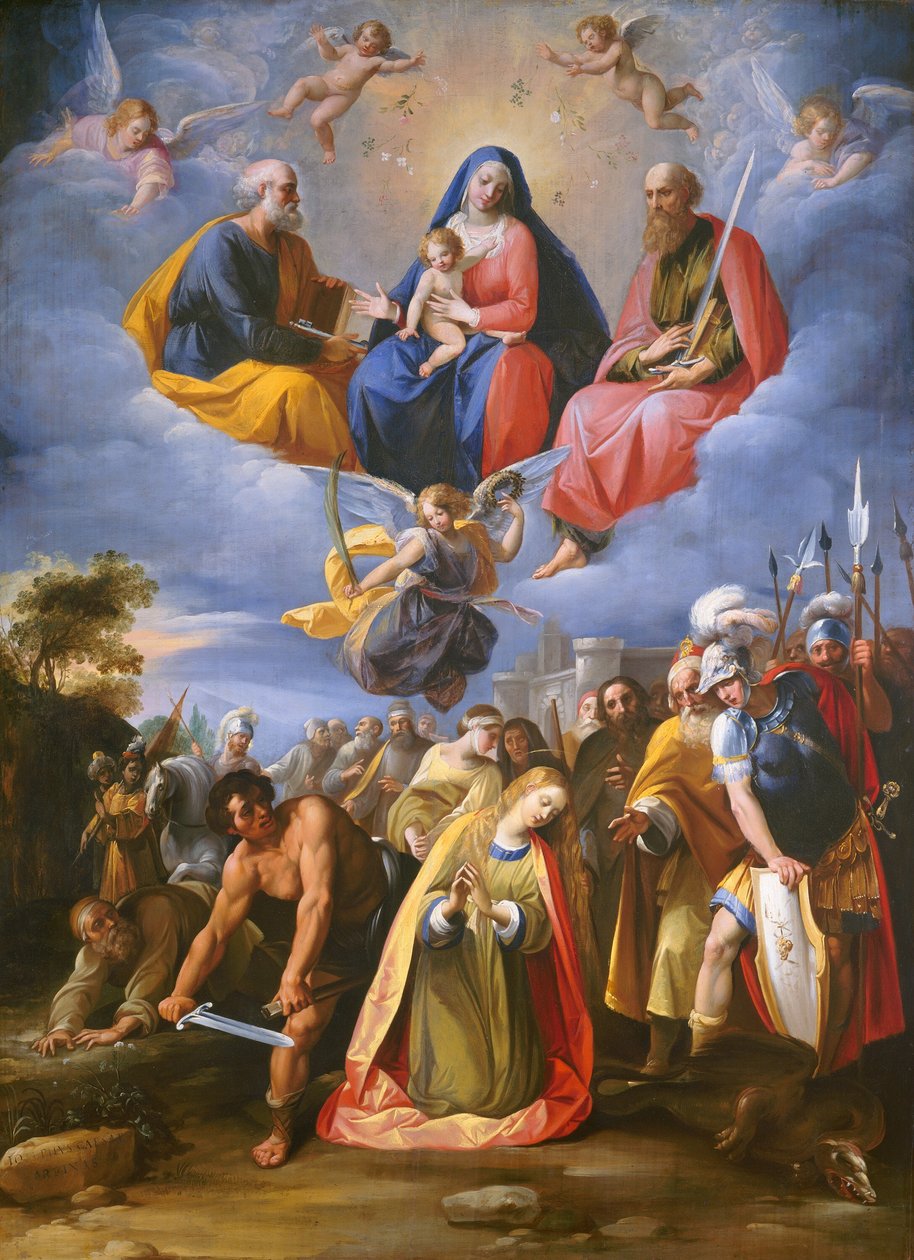 Martyrium av Saint Margaret av called Cavaliere d