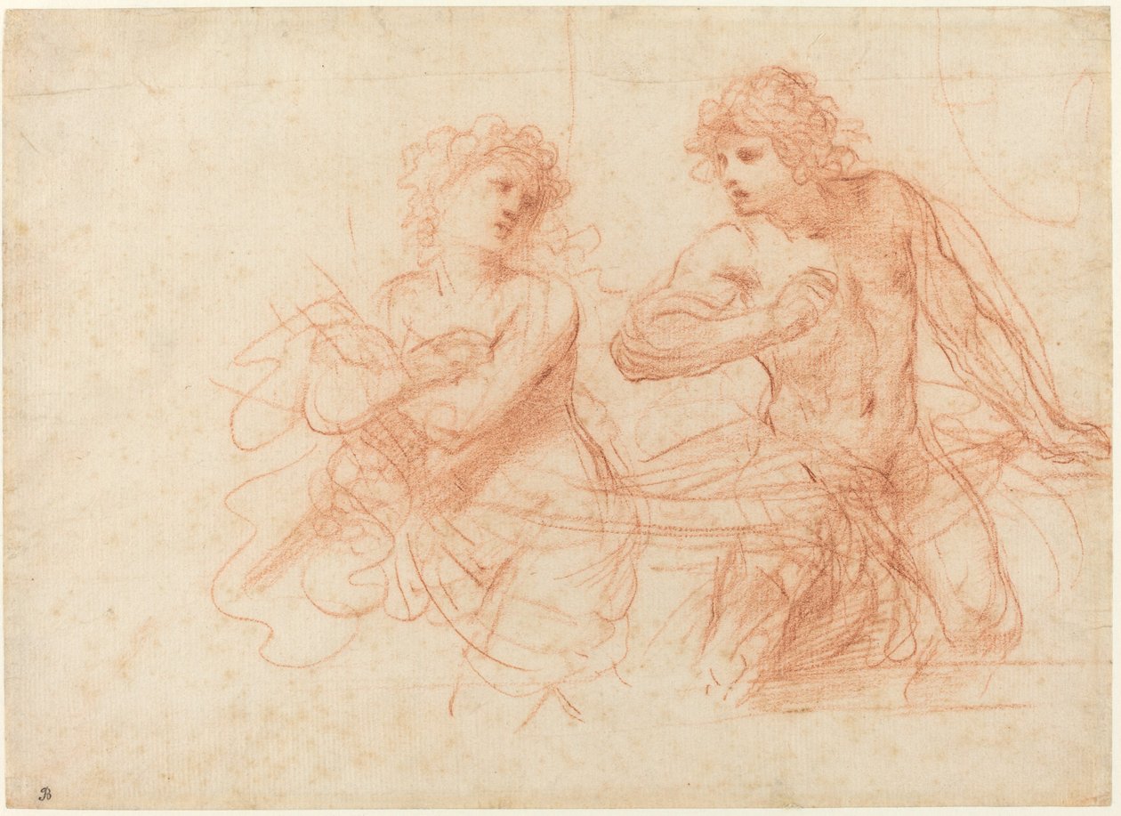 Amnon og Tamar av called Guercino Giovanni Francesco Barbieri