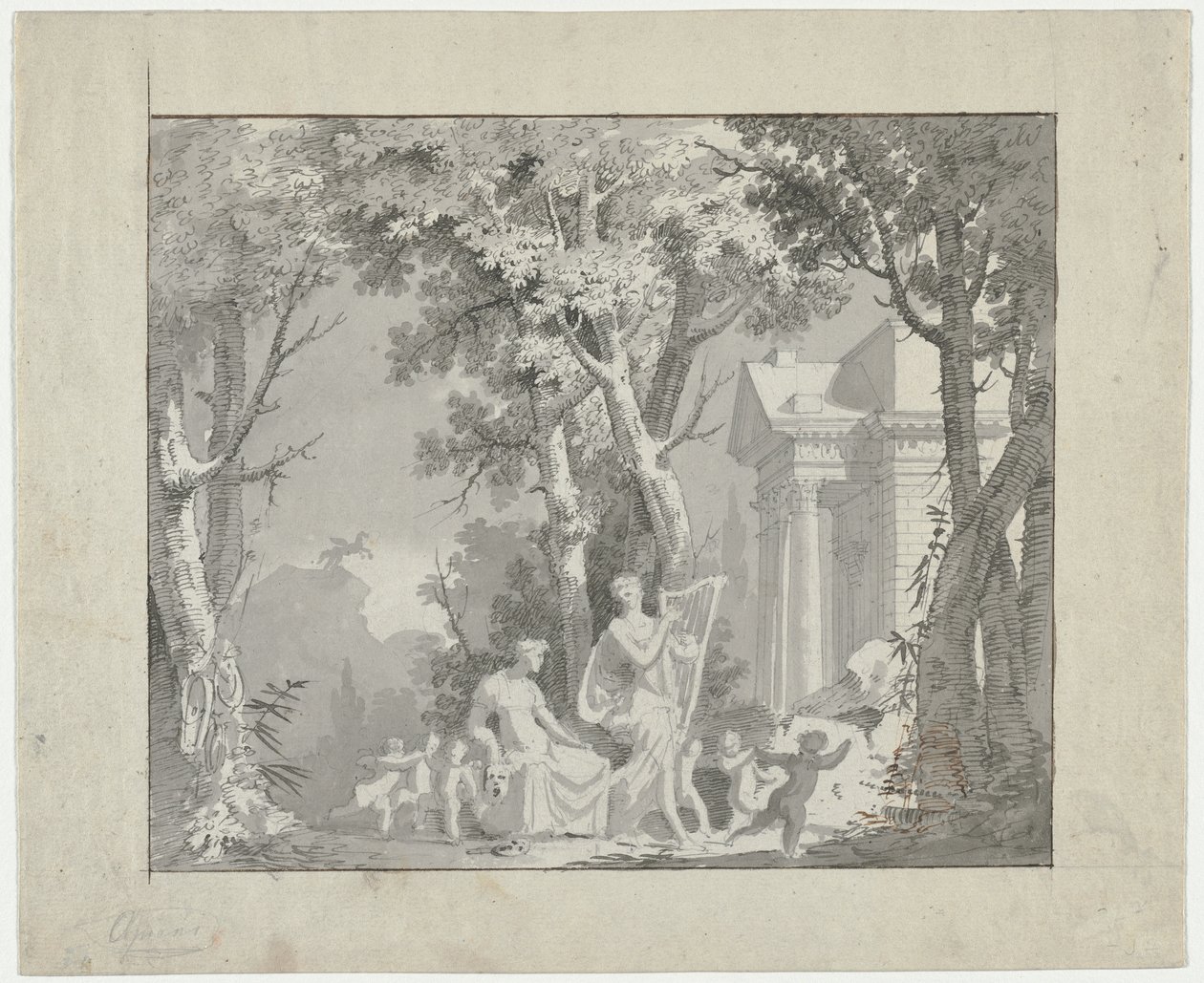 Klassisk scene av circle of Francisco Vieira (Portuguese